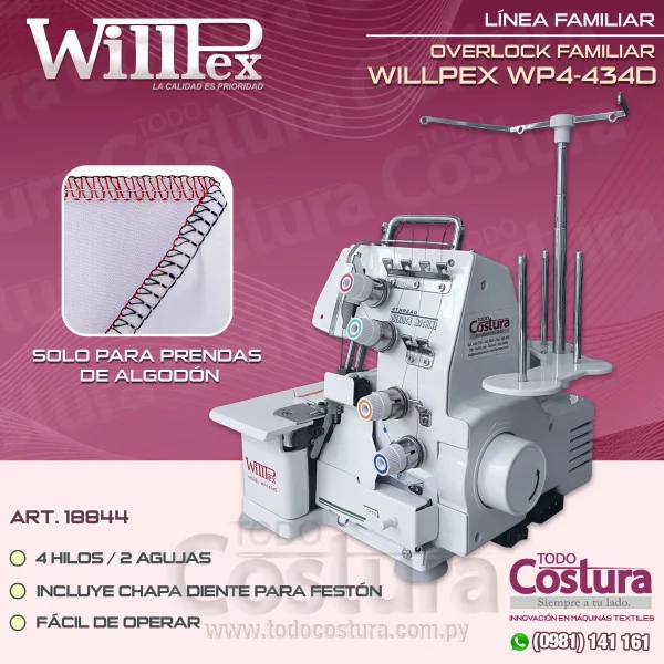 OVERLOCK FAMILIAR WILLPEX WP-434D